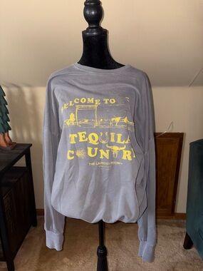The Laundry Room Gray Sweatshirt with Yellow Tequila Country Graphic